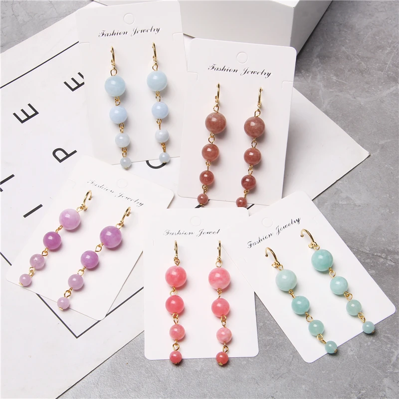 Natural Angelite gem stone Dangle Charm Earrings Gold color Semi-precious chain Long Lady Fashion Jewelry Gift for Women female
Natural Angelite gem stone Dangle Charm Earrings Gold color Semi-precious chain Long Lady Fashion Jewelry Gift for Women female