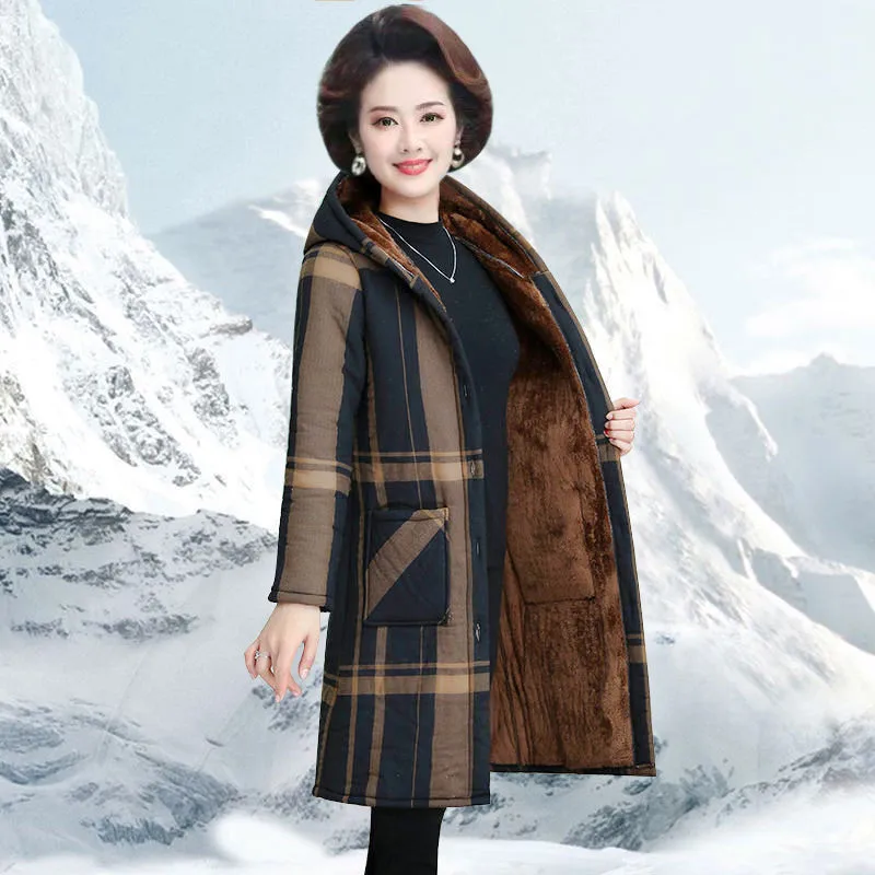 Middle-Aged Elderly Cotton Quilted Coat Women's Long Winter Mother Fleece Velvet Padded Jacket Large Size Grandma Parkas XL-5XL
Middle-Aged Elderly Cotton Quilted Coat Women's Long Winter Mother Fleece Velvet Padded Jacket Large Size Grandma Parkas XL-5XL