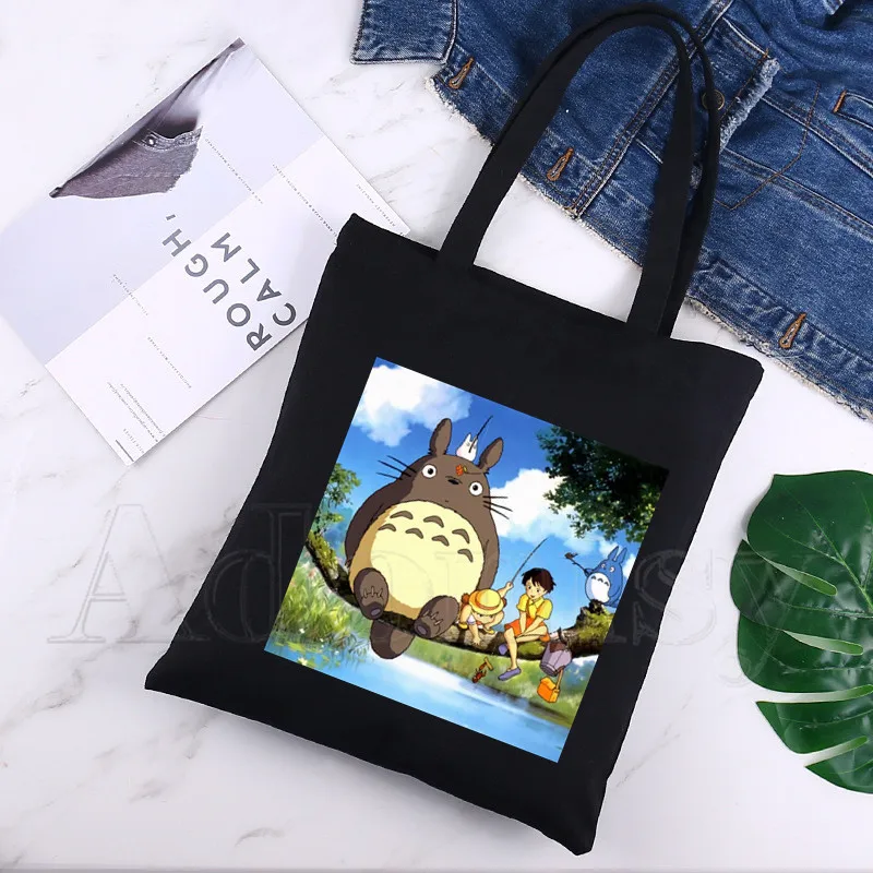 Totoro Women Female Foldable Canvas Shoulder Bag Canvas Tote Eco Shopping Bag Canvas Tote Bag Casual HandBag Daily Use Black
Totoro Women Female Foldable Canvas Shoulder Bag Canvas Tote Eco Shopping Bag Canvas Tote Bag Casual HandBag Daily Use Black