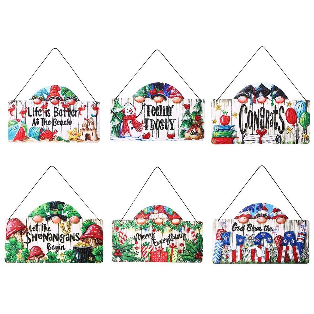 30*19CM DIY 5D Diamond Painting Hanging Signs Rhinestone Mosaic Art Doorplate Craft Ornaments for Door Window Decorations New
30*19CM DIY 5D Diamond Painting Hanging Signs Rhinestone Mosaic Art Doorplate Craft Ornaments for Door Window Decorations New