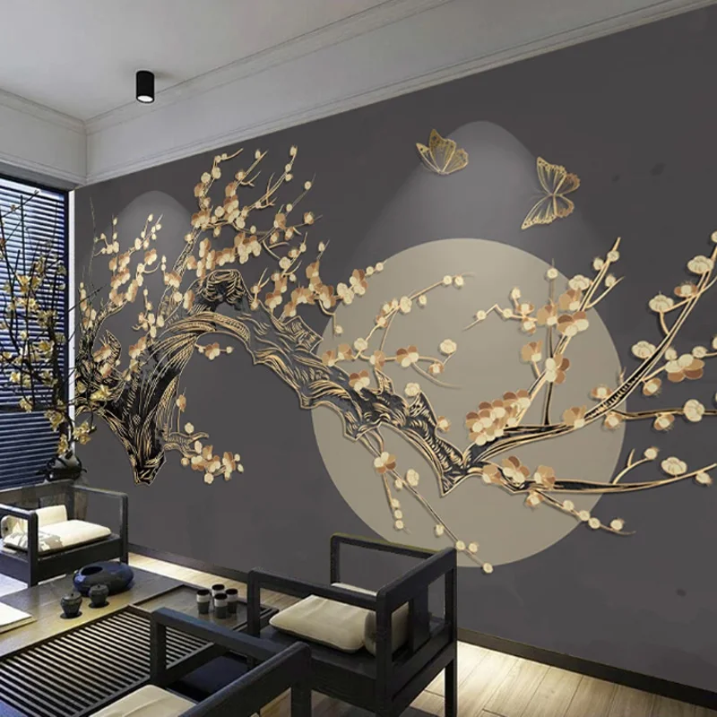 Japanese-style Mural Plum blossom moon Wallpaper Sushi restaurant Living Room Bedroom TV Background Wall Deocative Custom Size
Japanese-style Mural Plum blossom moon Wallpaper Sushi restaurant Living Room Bedroom TV Background Wall Deocative Custom Size
