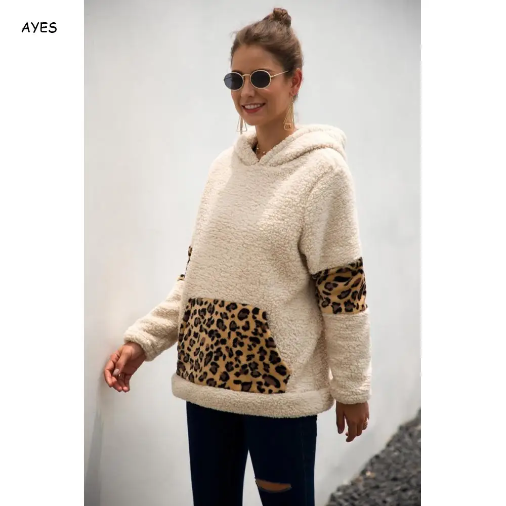Leopard Winter Hoodies Women Long Sleeve Khaki Hooded Sweatshirt Ladies Streetwear Teddy Hoodie Warm Thick Sweatshirts Female
Leopard Winter Hoodies Women Long Sleeve Khaki Hooded Sweatshirt Ladies Streetwear Teddy Hoodie Warm Thick Sweatshirts Female
