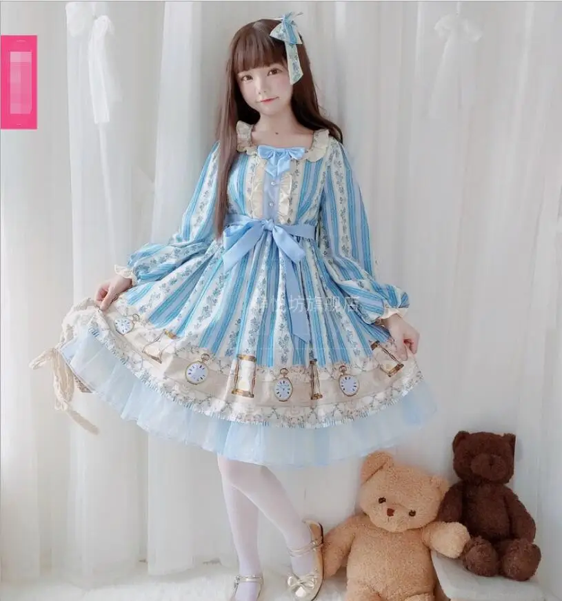Time Memory Lolita Dress Vestidos Sweet OP Tea Party Dress Long Sleeve Japanese Cos Loli Ruffles Retro Court Princess Dress
Time Memory Lolita Dress Vestidos Sweet OP Tea Party Dress Long Sleeve Japanese Cos Loli Ruffles Retro Court Princess Dress