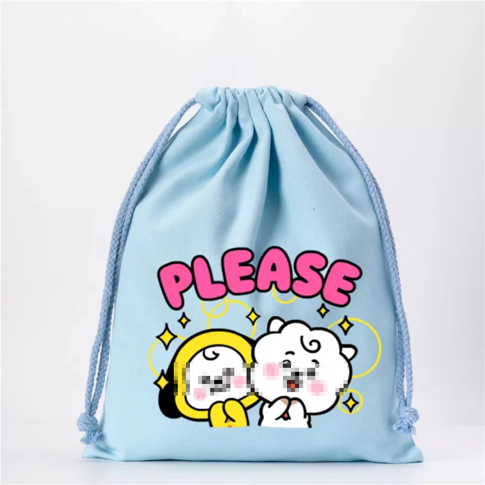 1. Color cartoon cute drawstring canvas storage bag drawstring pocket toy shoe packaging bag
1. Color cartoon cute drawstring canvas storage bag drawstring pocket toy shoe packaging bag