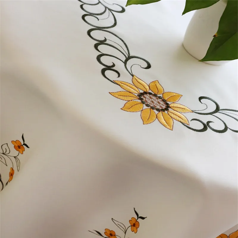 Nordic Pastoral Style Yellow Flower Tablecloth Round Embroidered Lace Tea Table Covers Living Room Decoration Tablecloth
Nordic Pastoral Style Yellow Flower Tablecloth Round Embroidered Lace Tea Table Covers Living Room Decoration Tablecloth