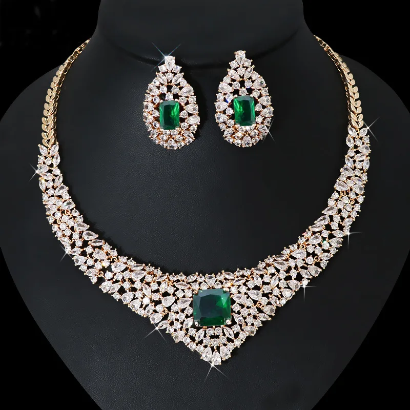 HIBRIDE Luxury 2PCS Jewelry Sets For Women Wedding Full AAA Cubic Zircon Crystal Dubai Bridal Jewelry Party Accessories N-1213
HIBRIDE Luxury 2PCS Jewelry Sets For Women Wedding Full AAA Cubic Zircon Crystal Dubai Bridal Jewelry Party Accessories N-1213