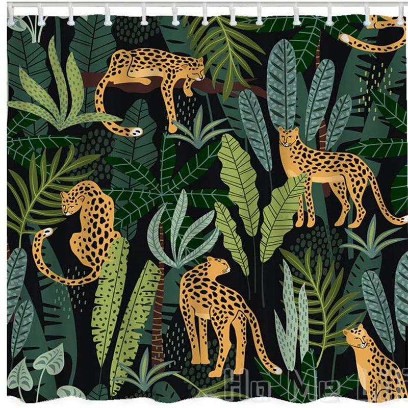 Tiger Shower Curtain By Ho Me Lili Wild Animals Leopard In Jungle Forest Palm Tree Leaf Home Decorative Waterproof
Tiger Shower Curtain By Ho Me Lili Wild Animals Leopard In Jungle Forest Palm Tree Leaf Home Decorative Waterproof