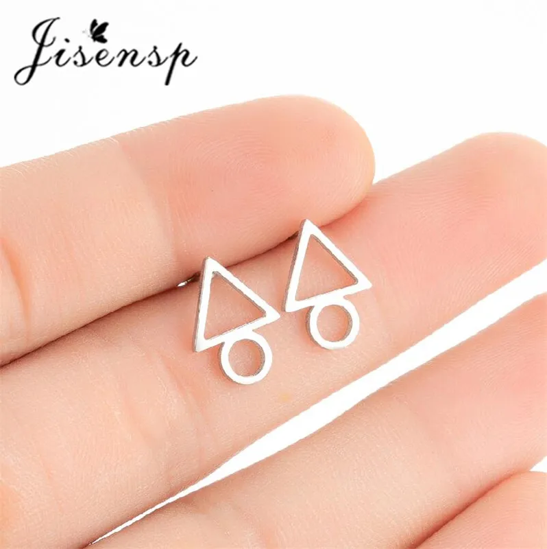Jisensp Stainless Steel Fashion Simple Geometric Round Triangle Stud Earrings for Women Classic Small Jewelry Accessories Gift
Jisensp Stainless Steel Fashion Simple Geometric Round Triangle Stud Earrings for Women Classic Small Jewelry Accessories Gift