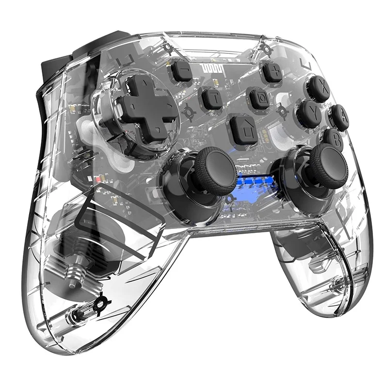 Wireless Transparent Switch Pro Controller for, Adjustable Turbo Vibration Motion Gyro Ergonomic Gamepad
Wireless Transparent Switch Pro Controller for, Adjustable Turbo Vibration Motion Gyro Ergonomic Gamepad