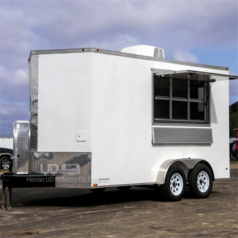 

Mobile Kitchen Fast Food Truck Ice Cream Hot Dog Cart Beer Juice Bar Concession Trailer Fully Equipped for Sale