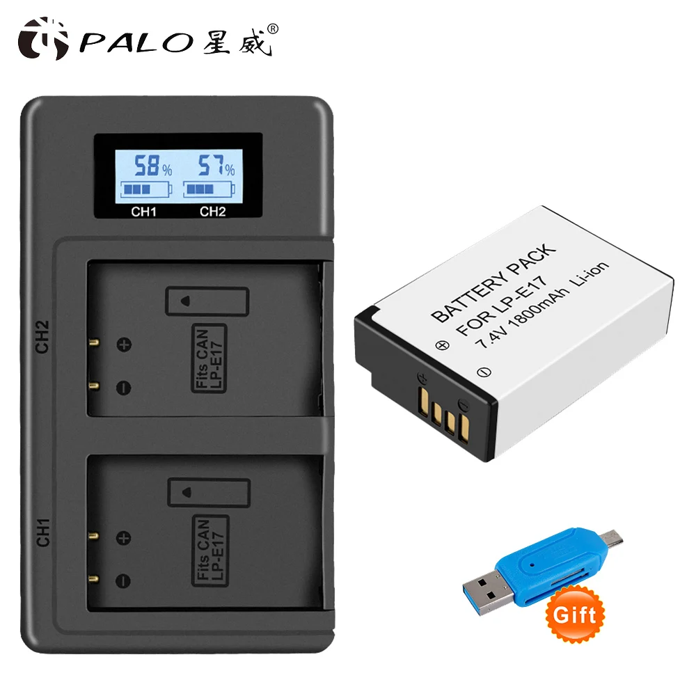 PALO LPE17 LP-E17 LP E17 camera battery For Canon EOS 750D 200D 760D EOS T6i T6S M3 M5 X8i 8000D KISS X8i with LCD Charger
PALO LPE17 LP-E17 LP E17 camera battery For Canon EOS 750D 200D 760D EOS T6i T6S M3 M5 X8i 8000D KISS X8i with LCD Charger