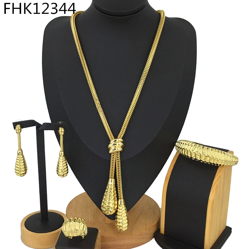 Hot Selling Brazilian Gold Luxury Copper Gold Plated Jewelry Set Italian Gold Four Jewelry Sets Women Party Wedding Gift
Hot Selling Brazilian Gold Luxury Copper Gold Plated Jewelry Set Italian Gold Four Jewelry Sets Women Party Wedding Gift