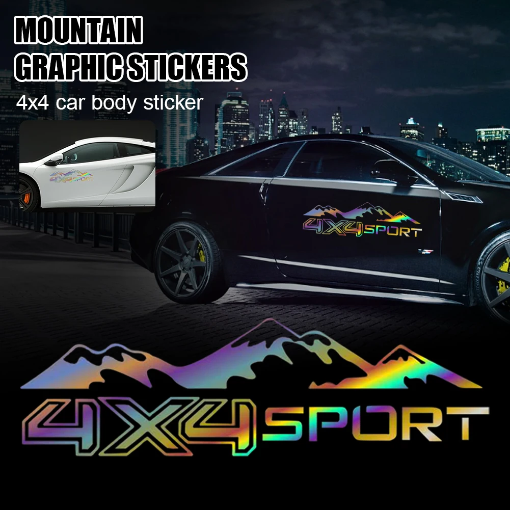 Gradient Colorful Car Stickers Mountain 4x4 Sports Decals for Trucks Pickups RVs Campers Caravans Motor Auto Exterior Decoration
Gradient Colorful Car Stickers Mountain 4x4 Sports Decals for Trucks Pickups RVs Campers Caravans Motor Auto Exterior Decoration