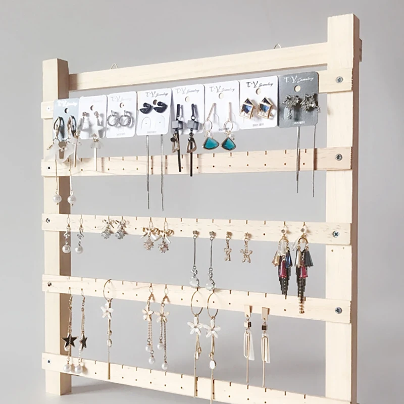 Wooden Wall Mount Jewelry Organizer Holder Rack with Hooks Shelf Hanging Earrings Necklaces Bracelets Storage Accessories
Wooden Wall Mount Jewelry Organizer Holder Rack with Hooks Shelf Hanging Earrings Necklaces Bracelets Storage Accessories