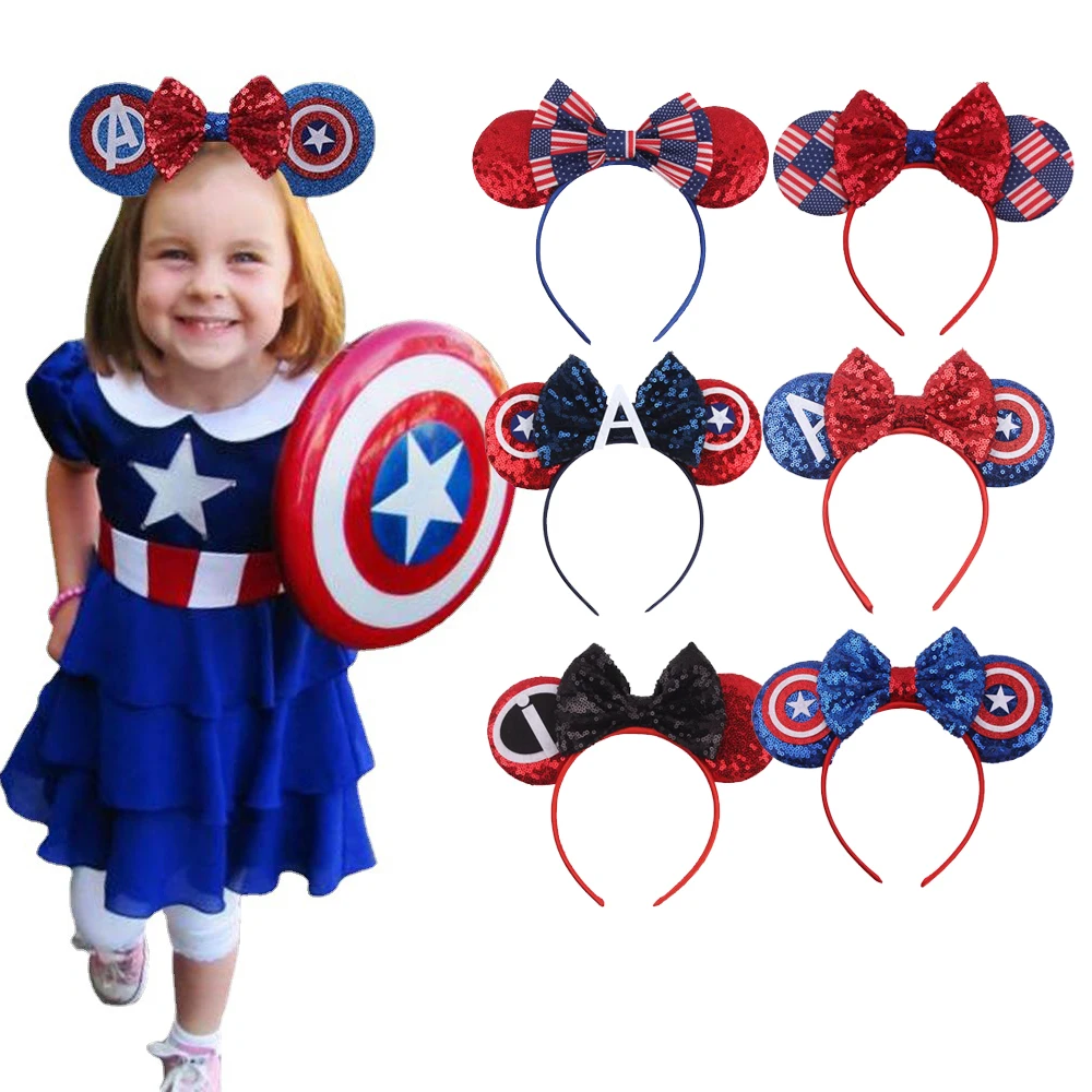 Ухо Микки Мауса повязки на голову для женщин Marvel America Shield Star Ears DIY аксессуары для волос для девочек повязка на голову
Ухо Микки Мауса повязки на голову для женщин Marvel America Shield Star Ears DIY аксессуары для волос для девочек повязка на голову