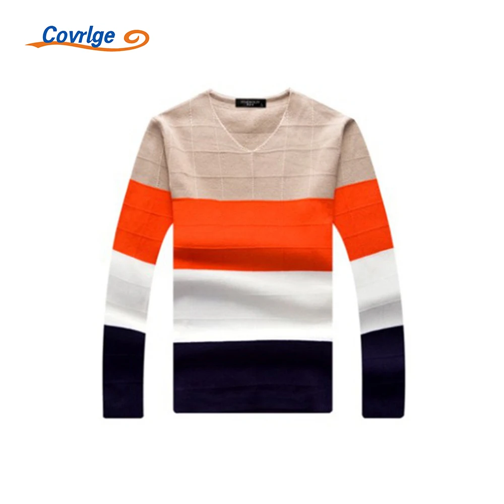 Covrlge Sweater Men's New Autumn Fashion Youth V-neck Color Matching Stripes Core Spun Yarn Casual Long-sleeved Sweater MZM101
Covrlge Sweater Men's New Autumn Fashion Youth V-neck Color Matching Stripes Core Spun Yarn Casual Long-sleeved Sweater MZM101