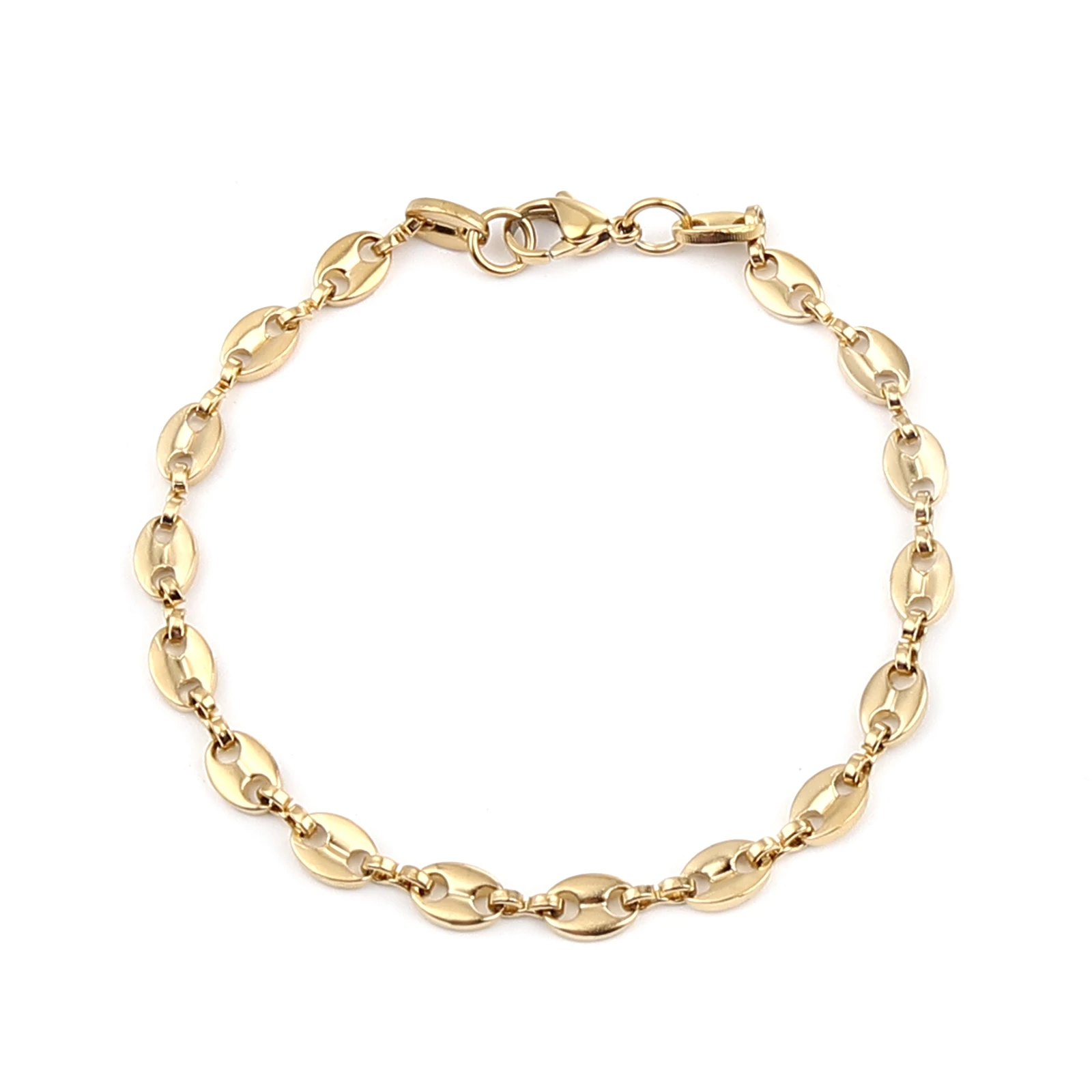 Creativity Stainless Steel Anklet Golden Coffee Bean Chain Foot Jewelry Summer Bohemia Bracelet Barefoot Jewelry 21.5-23.5cm
Creativity Stainless Steel Anklet Golden Coffee Bean Chain Foot Jewelry Summer Bohemia Bracelet Barefoot Jewelry 21.5-23.5cm