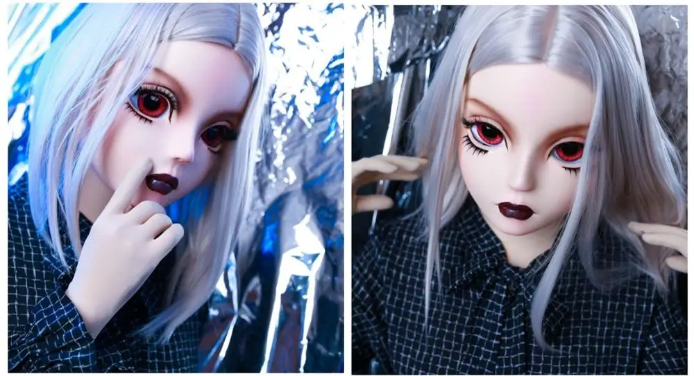 (HIDOLLS 04) Handmade Female Girl Silica Resin Half Head Cosplay Japanese Role Play BJD Kigurumi Masks Crossdresser Doll Mask
(HIDOLLS 04) Handmade Female Girl Silica Resin Half Head Cosplay Japanese Role Play BJD Kigurumi Masks Crossdresser Doll Mask