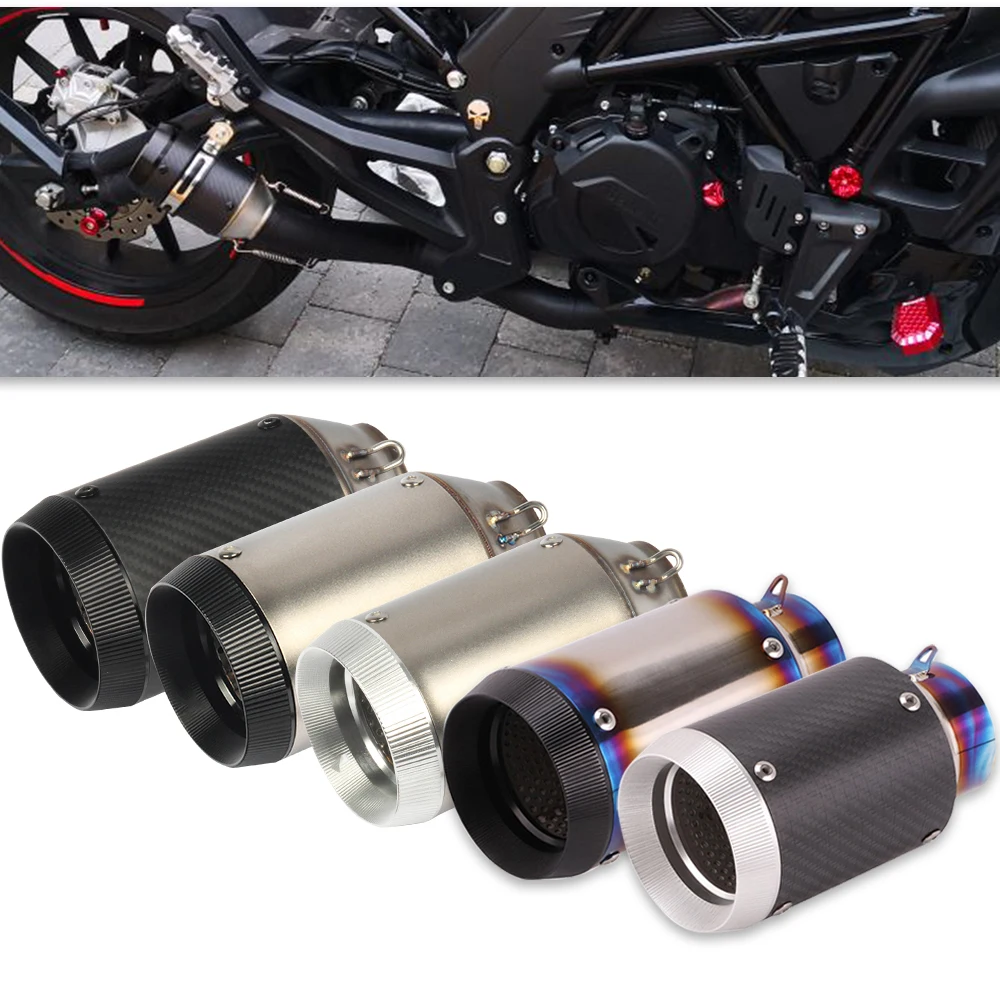 51mm 60mm Universal Motorcycle Exhaust Escape Moto Muffler Motorcycle Scooter Modify Carbon Fiber Muffler for Ninja1000SX Z900
51mm 60mm Universal Motorcycle Exhaust Escape Moto Muffler Motorcycle Scooter Modify Carbon Fiber Muffler for Ninja1000SX Z900