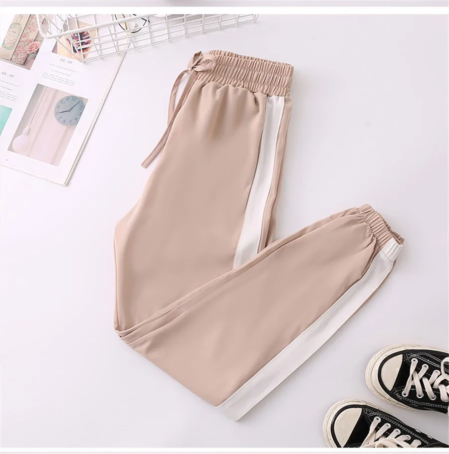 Side white casual women pants lantern radish loose binding feet summer thin student sweatpants plus size joggers pants women
Side white casual women pants lantern radish loose binding feet summer thin student sweatpants plus size joggers pants women