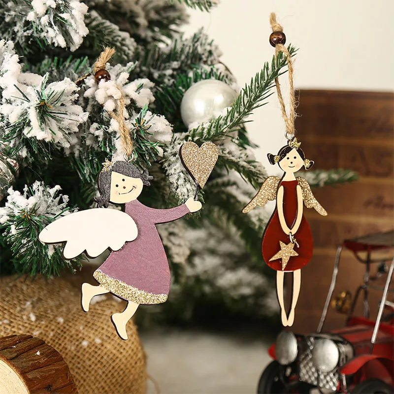Christmas Angel holding Heart Star Wooden Pendant Christmas Tree Hanging Ornaments Happy New Year Home Decorations Xmas Gift
Christmas Angel holding Heart Star Wooden Pendant Christmas Tree Hanging Ornaments Happy New Year Home Decorations Xmas Gift