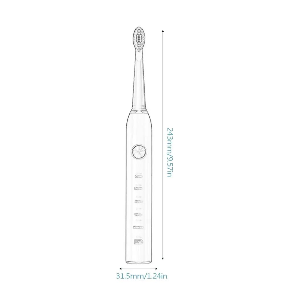 Sonic USB Charging Waterproof Electric Toothbrush Intelligent Timing Reminder Waterproof Smart Toothbrush
Sonic USB Charging Waterproof Electric Toothbrush Intelligent Timing Reminder Waterproof Smart Toothbrush
