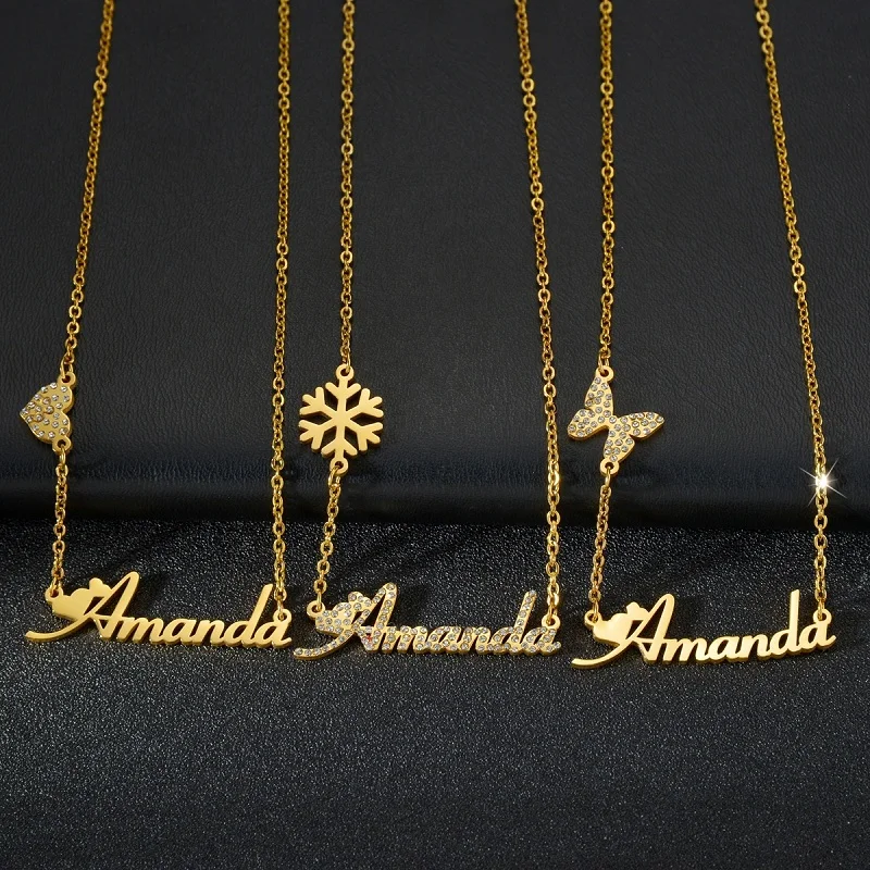 2021Fashion Customized Names Butterfly Pendants Necklace Diamond Custom Namplate Necklaces Stainless Steel Personalized Jewelrys
2021Fashion Customized Names Butterfly Pendants Necklace Diamond Custom Namplate Necklaces Stainless Steel Personalized Jewelrys