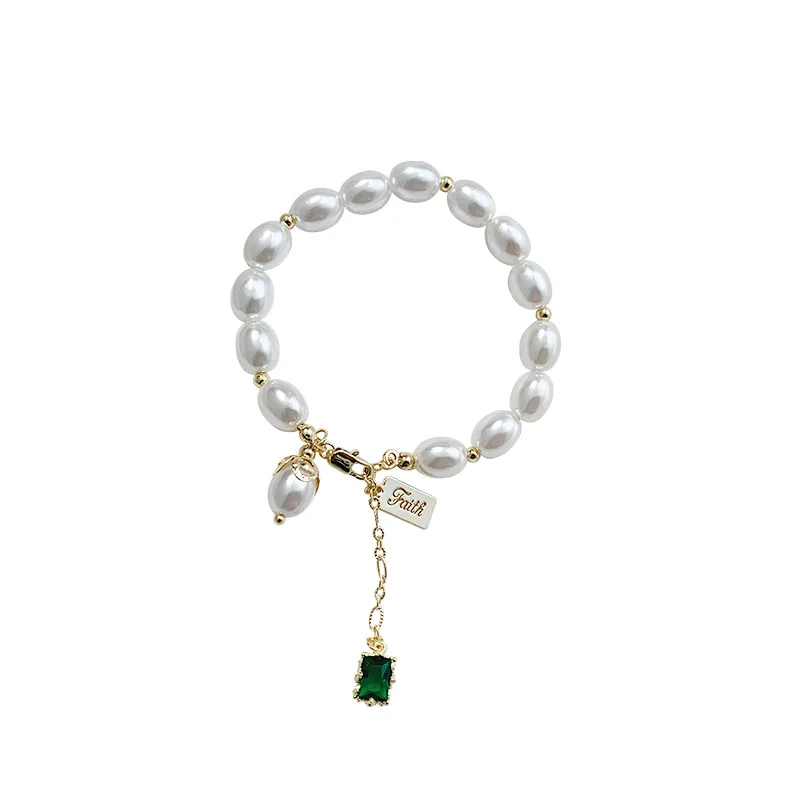 French Retro Luxury Jewelry Pearl Emerald Baroque Bracelet Niche Design Personality Bracelet Jewelry Women 2021 New
French Retro Luxury Jewelry Pearl Emerald Baroque Bracelet Niche Design Personality Bracelet Jewelry Women 2021 New
