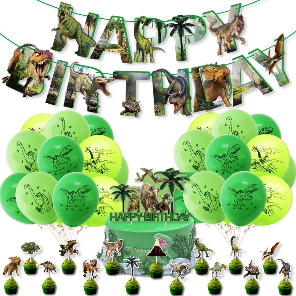 Dinosaur original dinosaur theme birthday party decoration set letter pull flag banner cake insert card balloon combination
Dinosaur original dinosaur theme birthday party decoration set letter pull flag banner cake insert card balloon combination