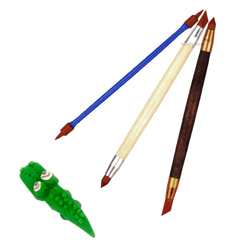 3 Pieces/set of Double-headed Silicone Indentation Pen Pottery Double-headed Rubber Pen Hand-made Modeling Clay Sculpture Tools
3 Pieces/set of Double-headed Silicone Indentation Pen Pottery Double-headed Rubber Pen Hand-made Modeling Clay Sculpture Tools