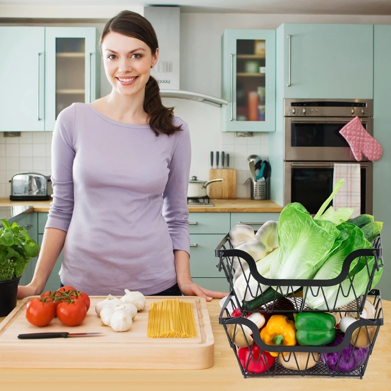 2 Tier Metal Fruit Basket Display Stand Vegetables Fruits Bread Counter Storage Organizer Kitchen Bathroom Decoration T5EB 
2 Tier Metal Fruit Basket Display Stand Vegetables Fruits Bread Counter Storage Organizer Kitchen Bathroom Decoration T5EB