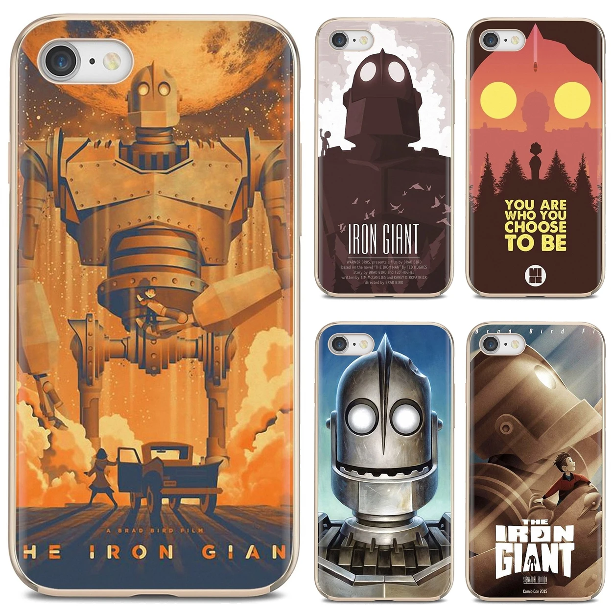

For iPhone iPod Touch 11 12 Pro 4 4S 5 5S SE 5C 6 6S 7 8 X XR XS Plus Max 2020 The Iron Giant 1999 Best Art Ever Soft Bag Case