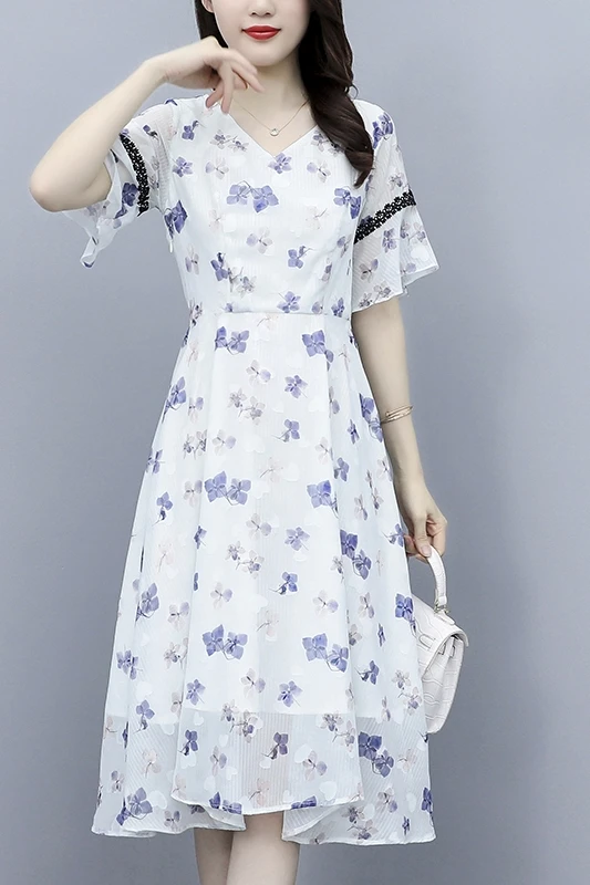 COIGARSAM 4XL Plus Size Patchwork Women dress Summer Print Chiffon Short Sleeve Dresses 9425
COIGARSAM 4XL Plus Size Patchwork Women dress Summer Print Chiffon Short Sleeve Dresses 9425