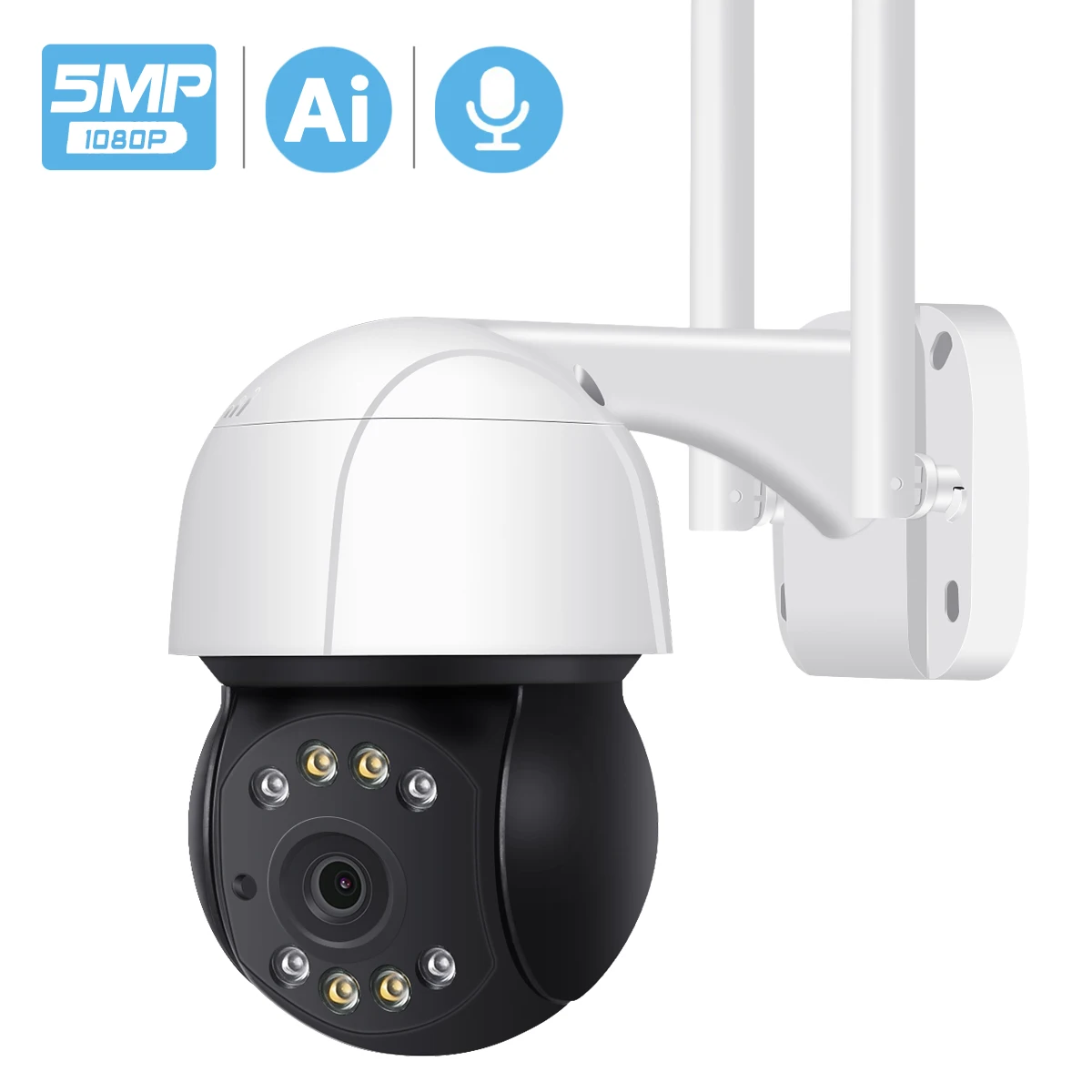 5MP PTZ Wifi IP Camera Outdoor AI Human Auto Tracking Wireless Camera Audio 2MP 3MP Smart Security CCTV IP Camera Cloud Storage
5MP PTZ Wifi IP Camera Outdoor AI Human Auto Tracking Wireless Camera Audio 2MP 3MP Smart Security CCTV IP Camera Cloud Storage