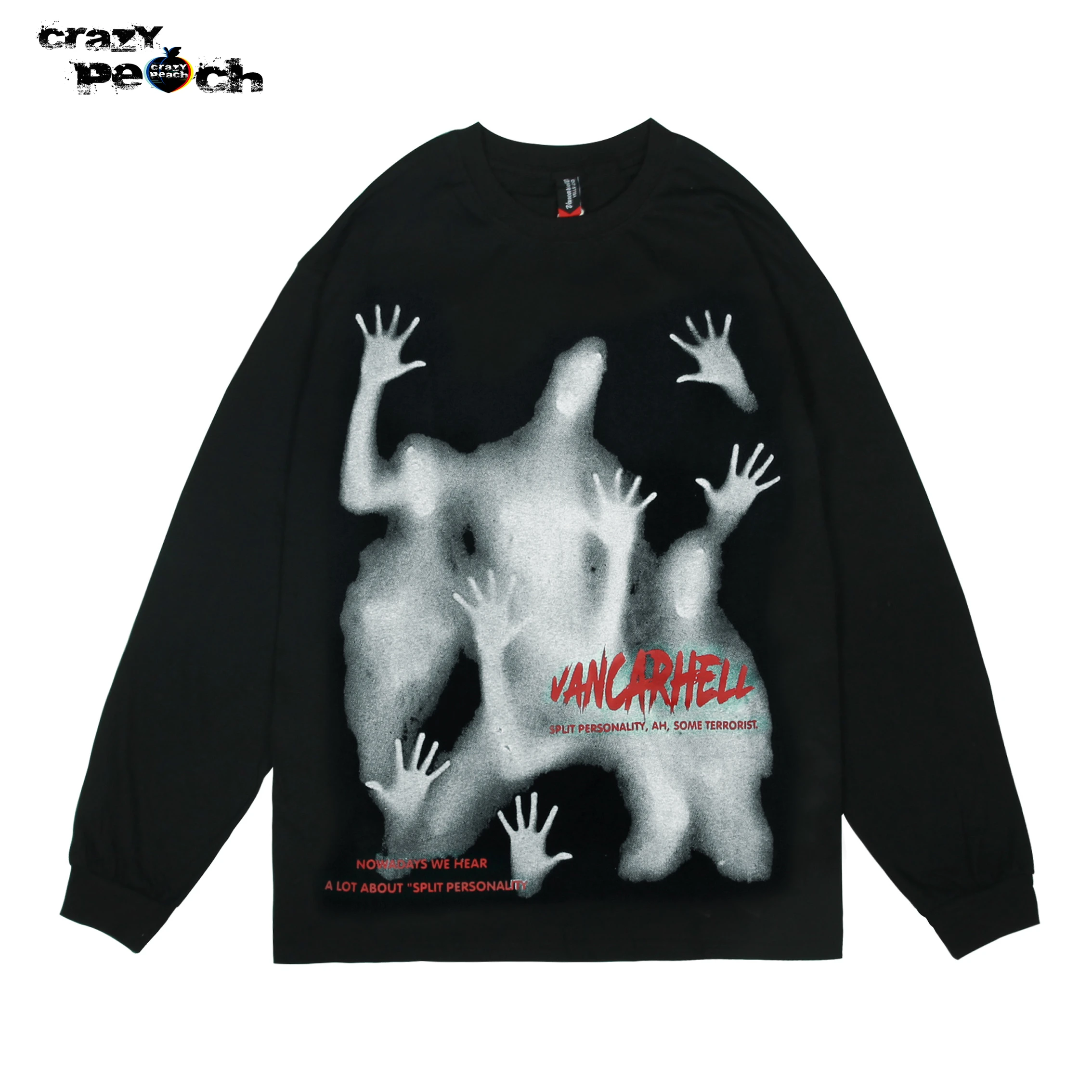 2021 Men Hip Hop Tshirt Streetwear Ghost Letter Print T-Shirt Harajuku Cotton Casual T Shirt Autumn Long Sleeve Tops Tees Black
2021 Men Hip Hop Tshirt Streetwear Ghost Letter Print T-Shirt Harajuku Cotton Casual T Shirt Autumn Long Sleeve Tops Tees Black