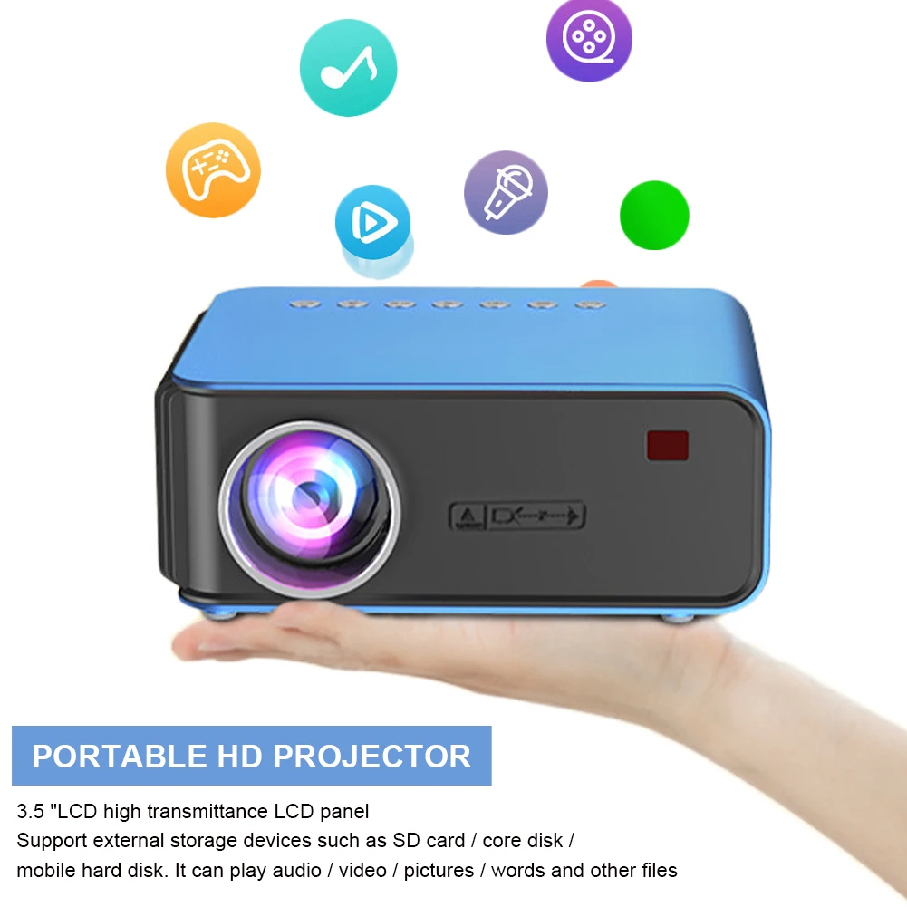 Mini LCD Projector with 1024*600P Resolution Portable 4500 Lumen HD Theater Media Player with Hi-Fi Speaker Keystone Correction
Mini LCD Projector with 1024*600P Resolution Portable 4500 Lumen HD Theater Media Player with Hi-Fi Speaker Keystone Correction