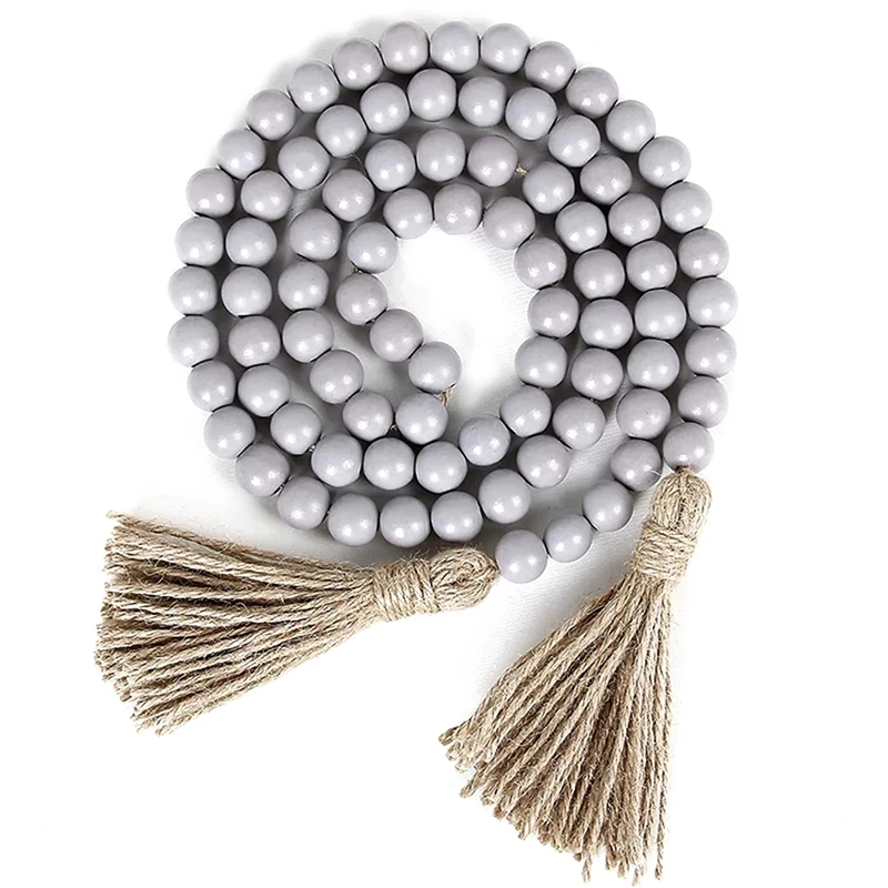 Wood Bead Garland with Tassels,Farmhouse Beads Rustic Country Decor Prayer Boho Beads Wall Hanging Decoration
Wood Bead Garland with Tassels,Farmhouse Beads Rustic Country Decor Prayer Boho Beads Wall Hanging Decoration