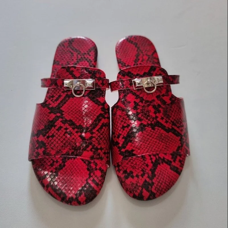 Women Summer Flat All-match Comfortable Slippers Casual Snake Print Pattern Fashion Open Toe Shoes Woman Slides Women Shoes
Women Summer Flat All-match Comfortable Slippers Casual Snake Print Pattern Fashion Open Toe Shoes Woman Slides Women Shoes