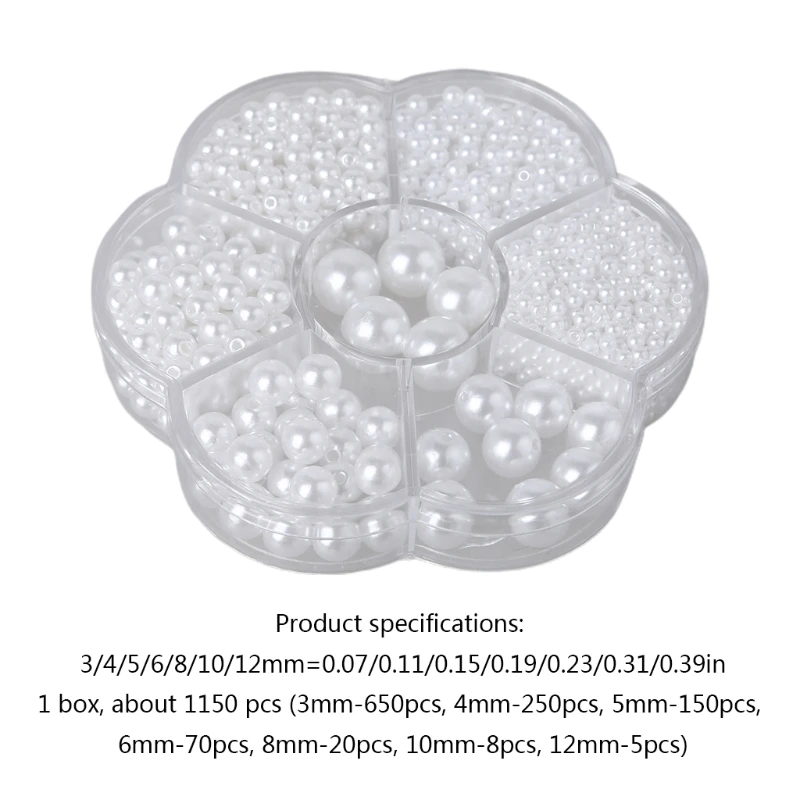 1150pcs White Round Pearl Beads 3/4/5/6/8/10/12mm Mixed Sizes Pearls for DIY Craft Necklaces Bracelets Jewelry Making
1150pcs White Round Pearl Beads 3/4/5/6/8/10/12mm Mixed Sizes Pearls for DIY Craft Necklaces Bracelets Jewelry Making