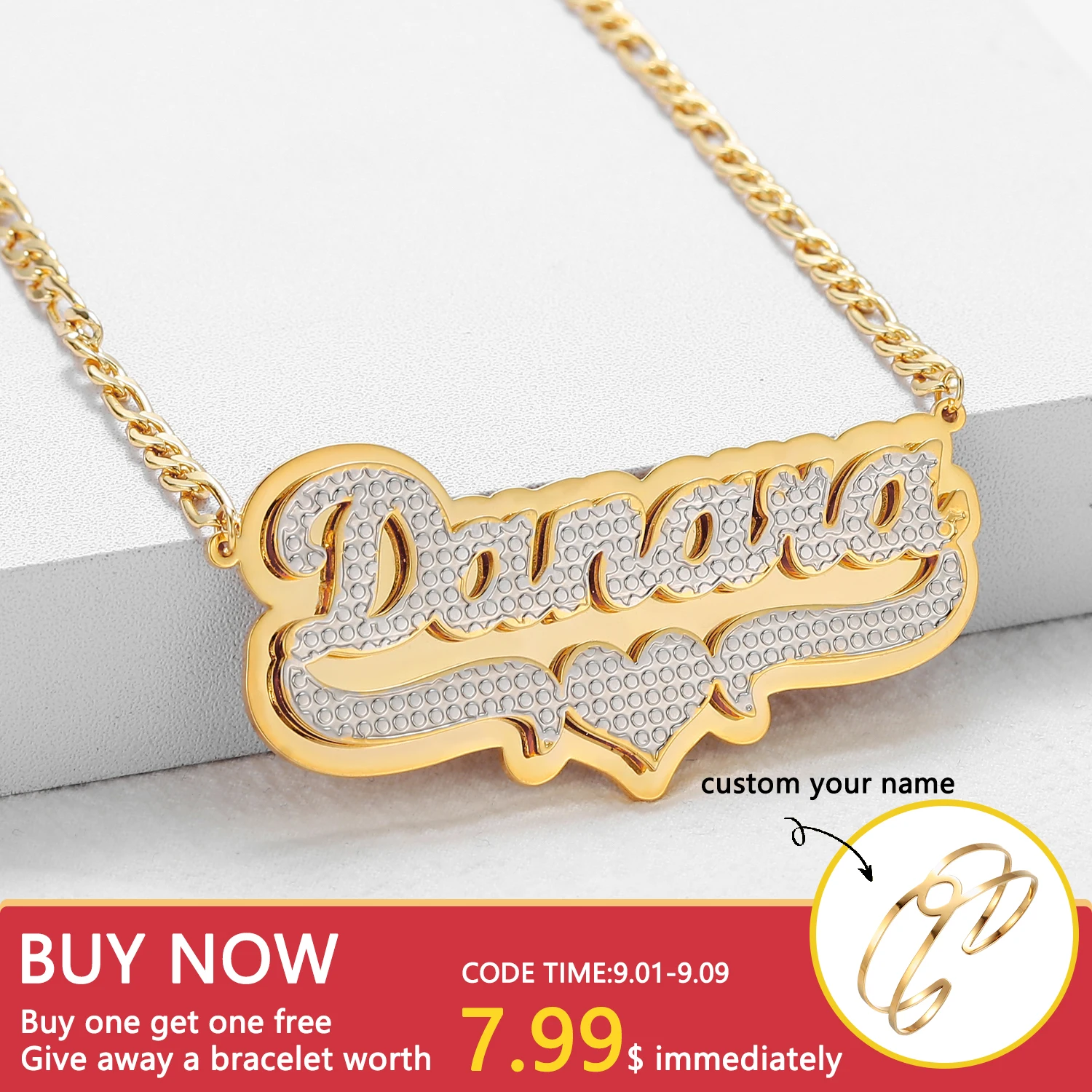 Customized Name Necklace Double 18K Gold plated Nameplate 3D Necklace Personalized Choker Women Double layer Name Necklace Gift
Customized Name Necklace Double 18K Gold plated Nameplate 3D Necklace Personalized Choker Women Double layer Name Necklace Gift