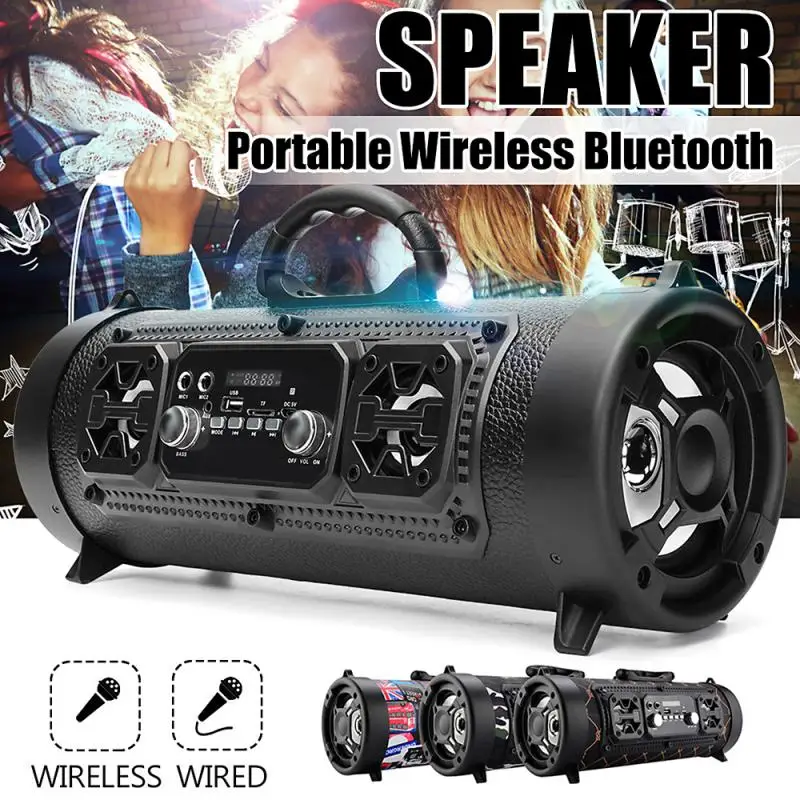 Портативный беспроводной Bluetooth-динамик, стерео радио с супер басами, HIFI, FM, TF, AUX, поддержка микрофона, динамик
Портативный беспроводной Bluetooth-динамик, стерео радио с супер басами, HIFI, FM, TF, AUX, поддержка микрофона, динамик