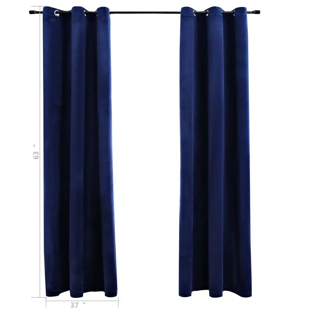 Blackout Curtains with Rings 2 pcs Navy Blue 37"x63" Velvet Free Shipping in the United States
Blackout Curtains with Rings 2 pcs Navy Blue 37"x63" Velvet Free Shipping in the United States
