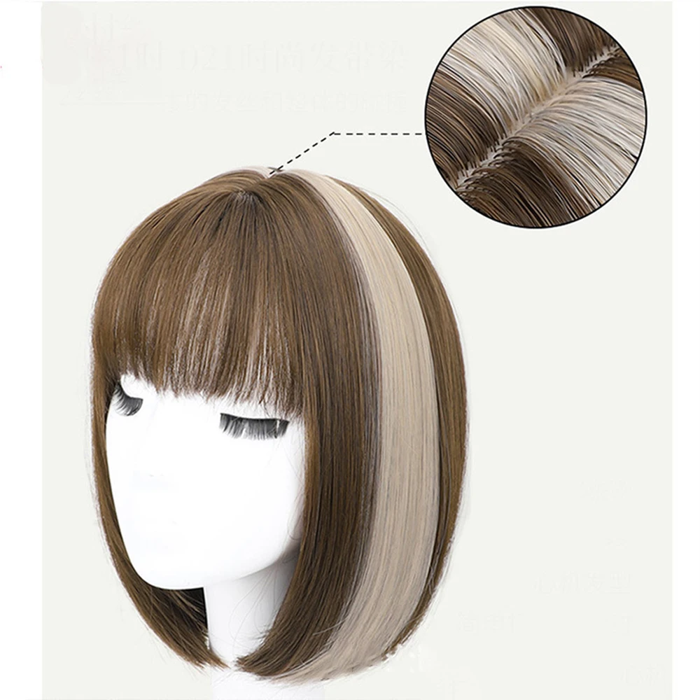 NC Synthetic Short Hair BoBo Head 30CM Ombre wig Daily Wigs For Women With Bangs Nutural Wig Heat Resistant Fiber Cosplay Hair
NC Synthetic Short Hair BoBo Head 30CM Ombre wig Daily Wigs For Women With Bangs Nutural Wig Heat Resistant Fiber Cosplay Hair
