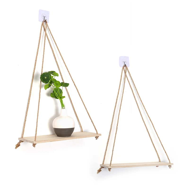 Premium Wood Swing Hanging Rope Wall Mounted Shelves Plant Flower Pot Rack Indoor Outdoor Decoration Nordic Style
Premium Wood Swing Hanging Rope Wall Mounted Shelves Plant Flower Pot Rack Indoor Outdoor Decoration Nordic Style