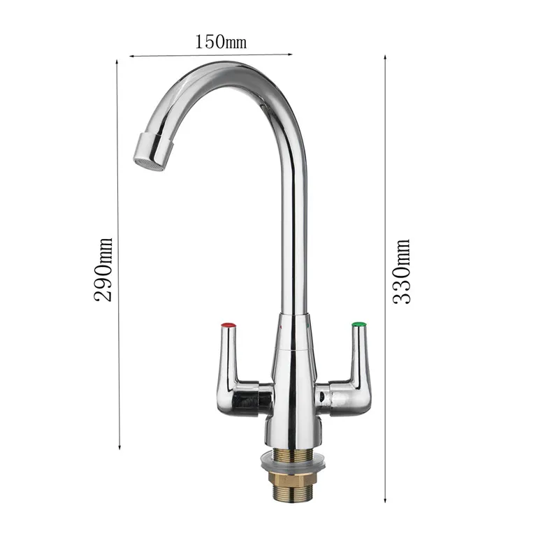 Xueqin Twin Lever Modern Chrome Kitchen Faucets Rotation Spout Sink Basin cold and hot Mixer Tap Double Handle Deck Mounted
Xueqin Twin Lever Modern Chrome Kitchen Faucets Rotation Spout Sink Basin cold and hot Mixer Tap Double Handle Deck Mounted
