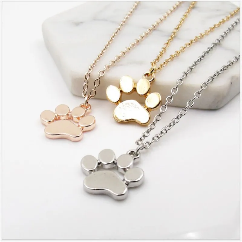 Fashion gold cute animal footprint dog cat footprint paw necklace pendant ladies charm necklace Valentine's Day gift
Fashion gold cute animal footprint dog cat footprint paw necklace pendant ladies charm necklace Valentine's Day gift