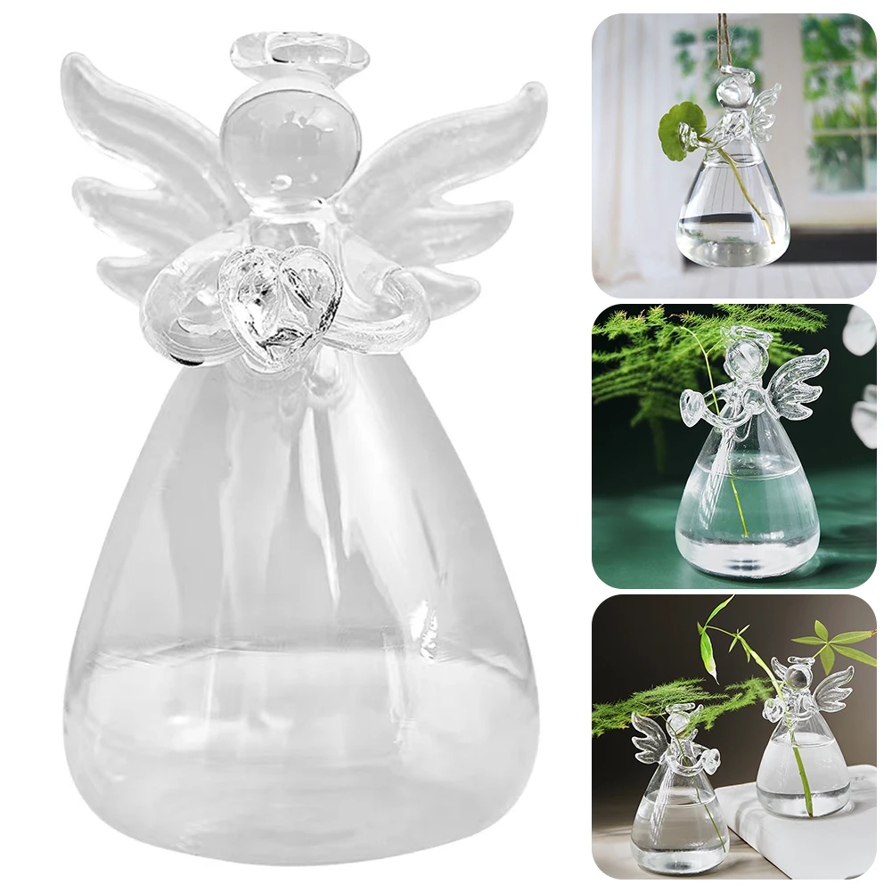 High Borosilicate Glass Vase Angel Flower Plant Transparent Glass Bottle Living Room Decoration Dried Flower Decoration Device 
High Borosilicate Glass Vase Angel Flower Plant Transparent Glass Bottle Living Room Decoration Dried Flower Decoration Device