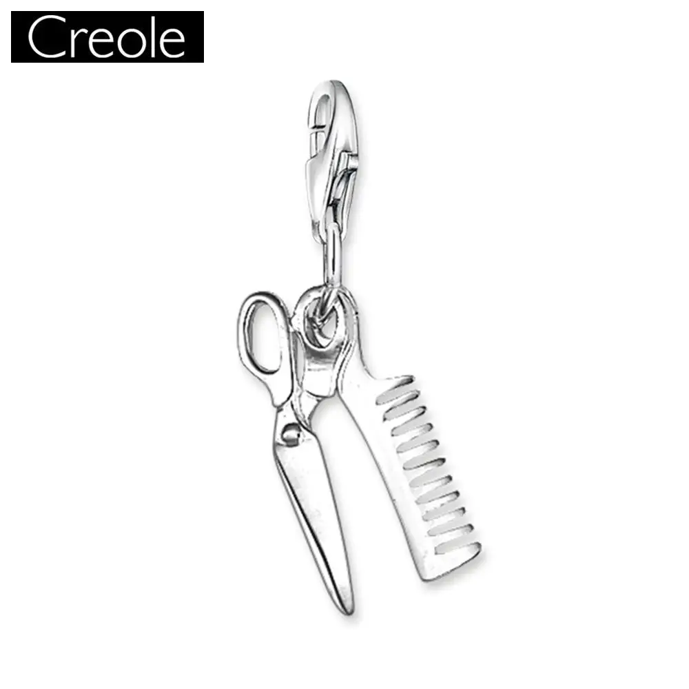 Charm Pendant Scissors and Comb Beauty,2018 Fashion Jewelry Trendy Authentic 925 Sterling Silver Gift For Women Men Fit Bracelet
Charm Pendant Scissors and Comb Beauty,2018 Fashion Jewelry Trendy Authentic 925 Sterling Silver Gift For Women Men Fit Bracelet