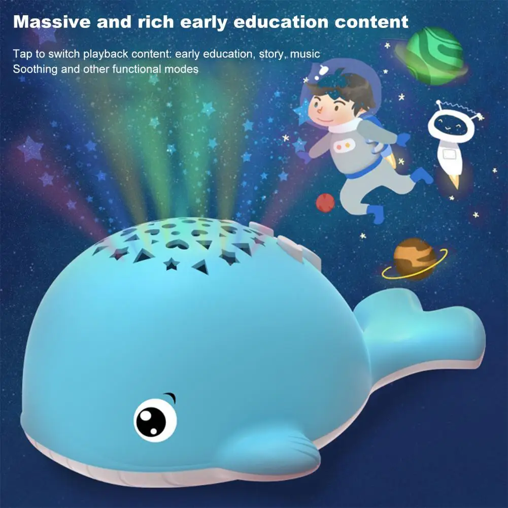 

Night Projector Whale Shape Smooth Edge Electronic Component Cute Animal Kids Night Projector for Baby