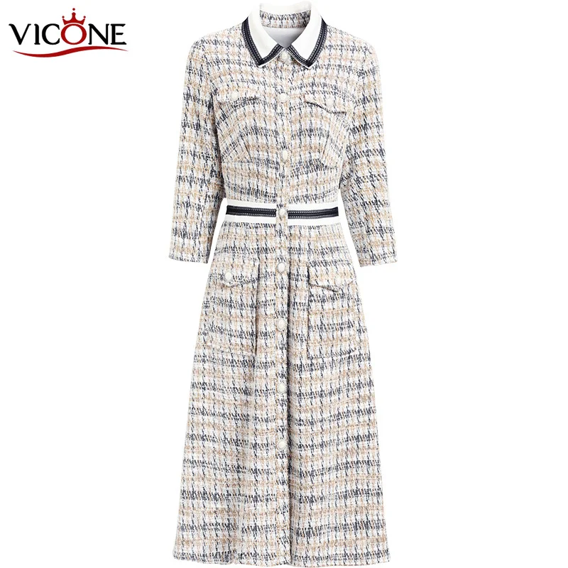 VICONE Elegant Women Woolen Tweed Dress Party Slim Bodycon Sexy Skinny Autumn Spring Dresses Vestidos Temperament 
VICONE Elegant Women Woolen Tweed Dress Party Slim Bodycon Sexy Skinny Autumn Spring Dresses Vestidos Temperament